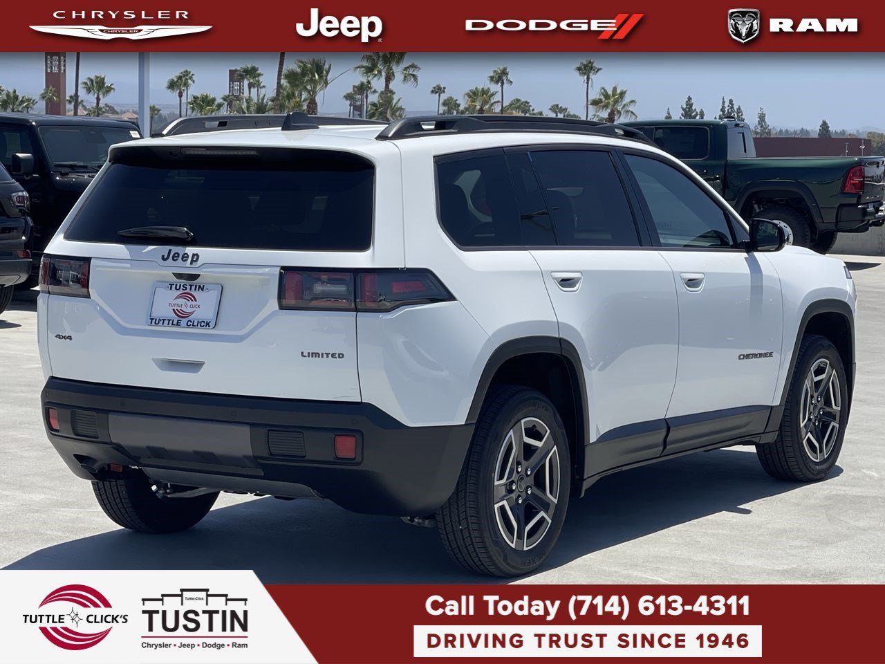 New 2026 Bright White Clear-Coat Exterior Paint Jeep Limited image 6