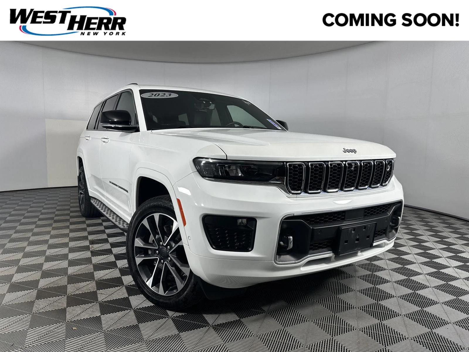 Used 2023 Bright White Clearcoat Jeep Overland image 1