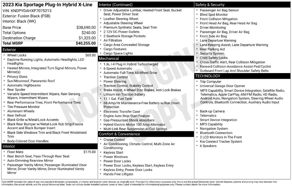 Certified Used 2023 Black Kia X-Line image 7