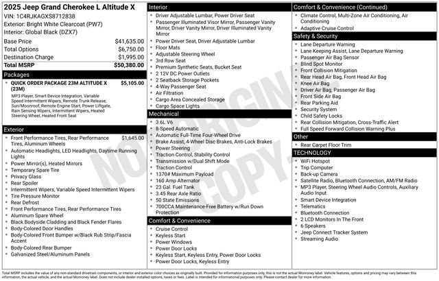 Used 2025 White Jeep Altitude X image 23