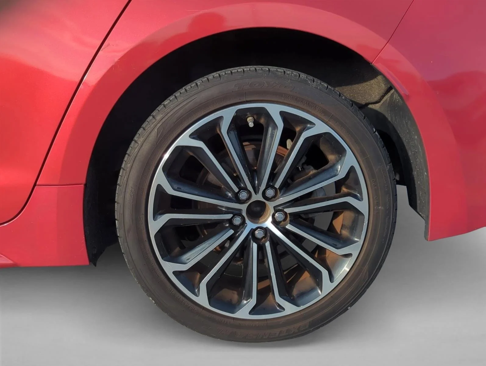 Used 2020 Barcelona Red Metallic Toyota LE image 6