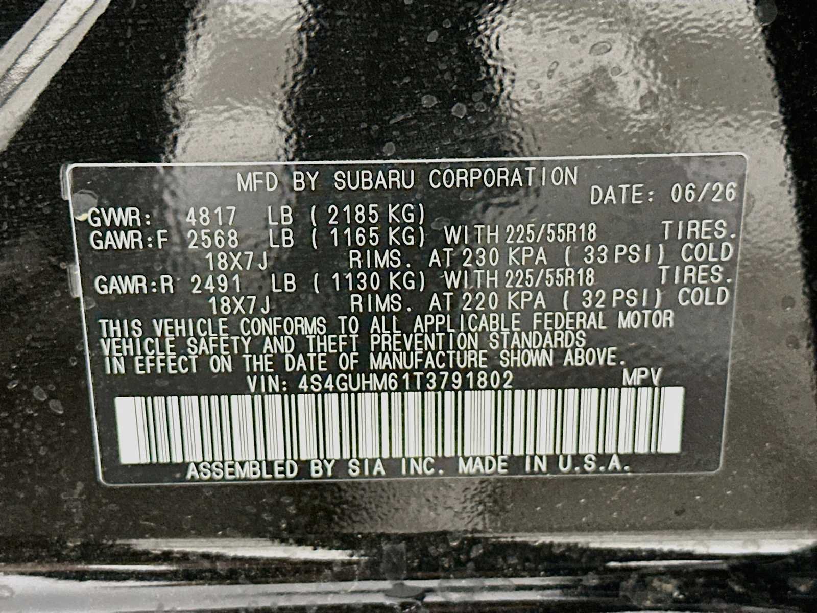 New 2026 CRYSTAL BLACK SILICA Subaru Limited image 29