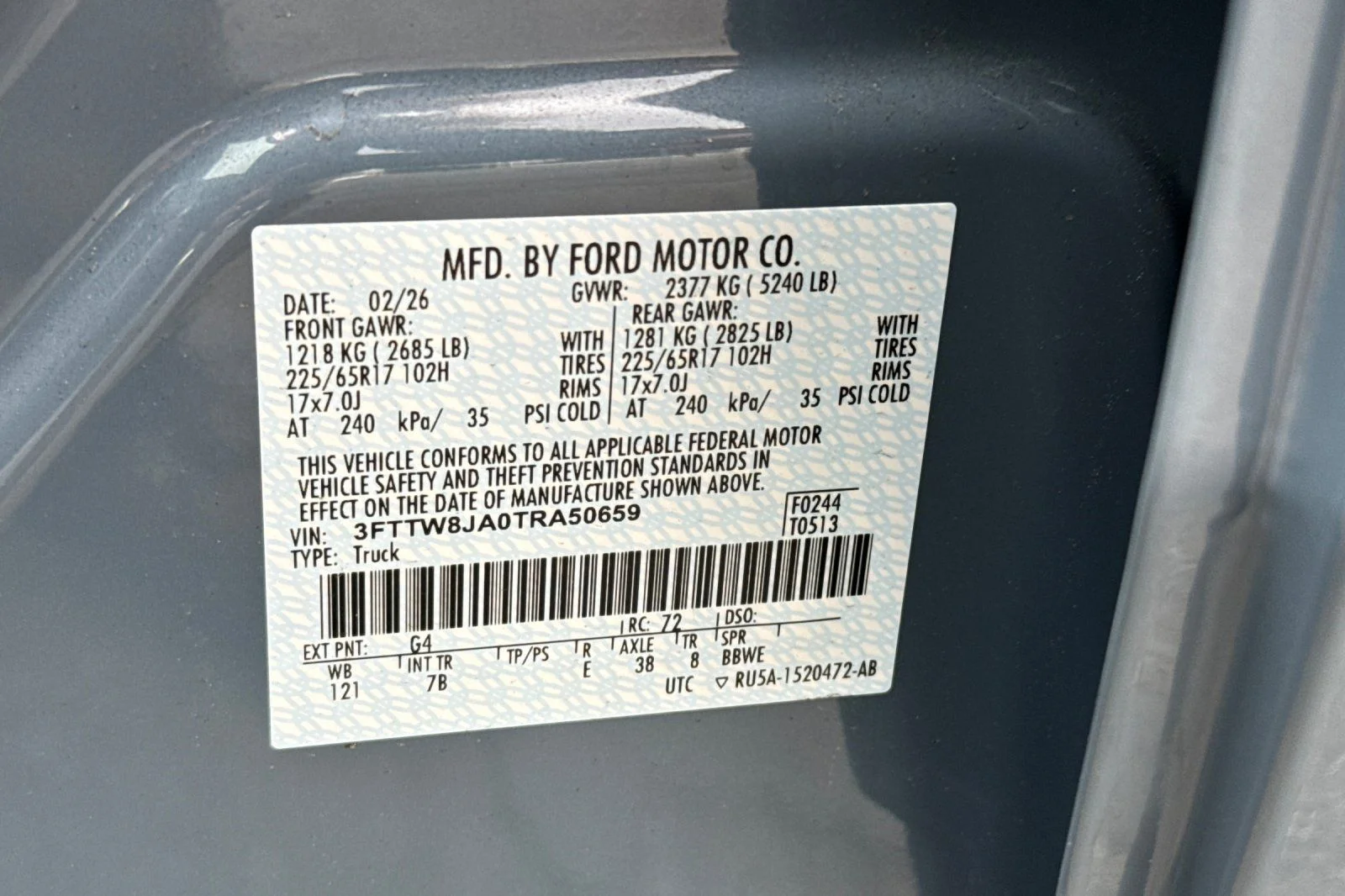 New 2026 Azure Gray Metallic Tri-Coat Ford XLT image 31