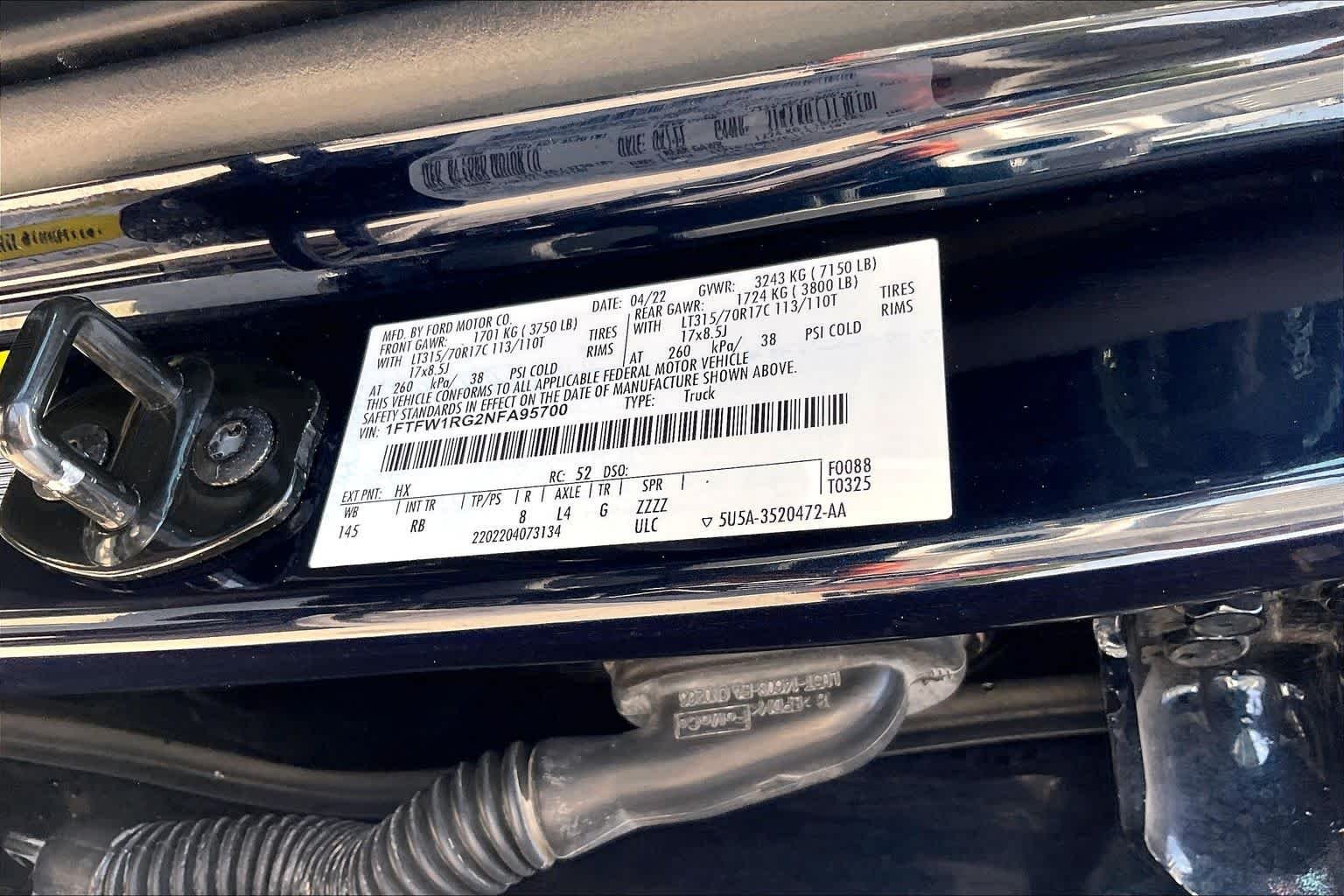 Used 2022 Antimatter Blue Ford Raptor image 35