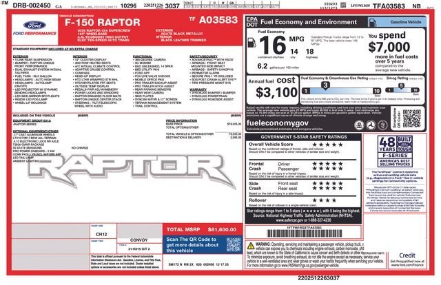 Used 2026 Black Metallic Ford Raptor image 38