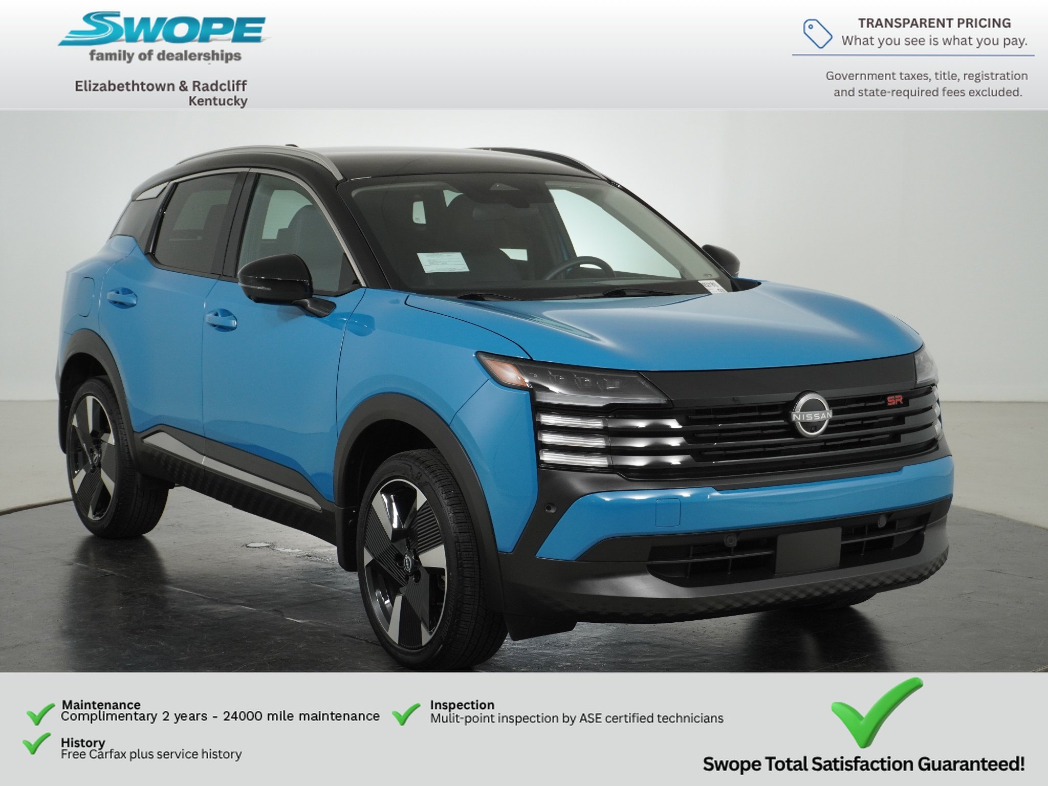 Used 2025 Arctic Ice Blue Metallic/Super Black Nissan SR image 1