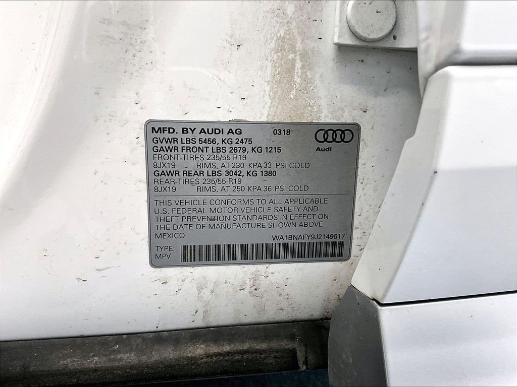 Used 2018 Ibis White Audi 2.0T Premium Plus image 33