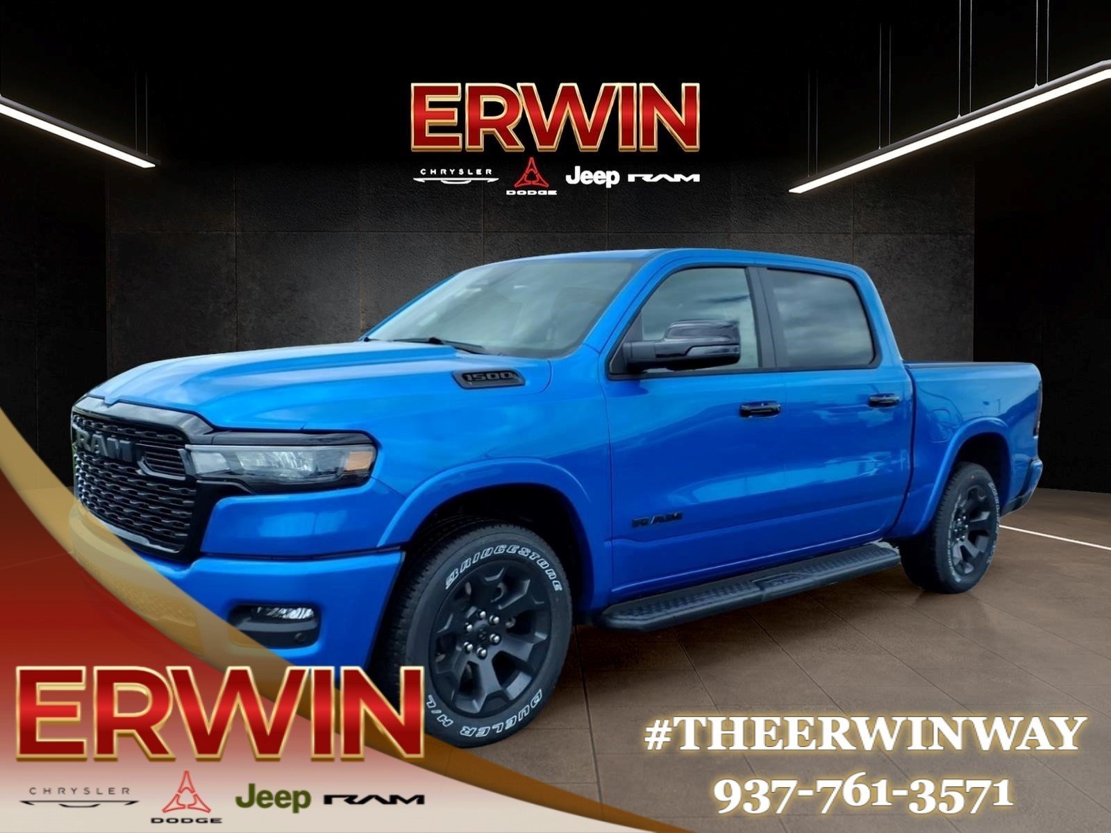 New 2026 Hydro Blue Pearlcoat RAM Big Horn image 3