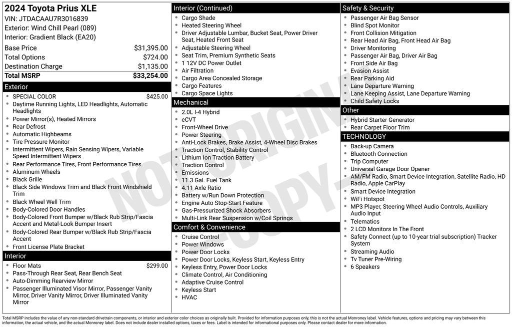 Used 2024 Pearl Toyota XLE image 6