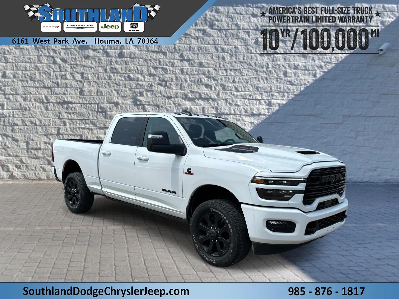New 2026 Bright White Clear-Coat Exterior Paint RAM Laramie image 1