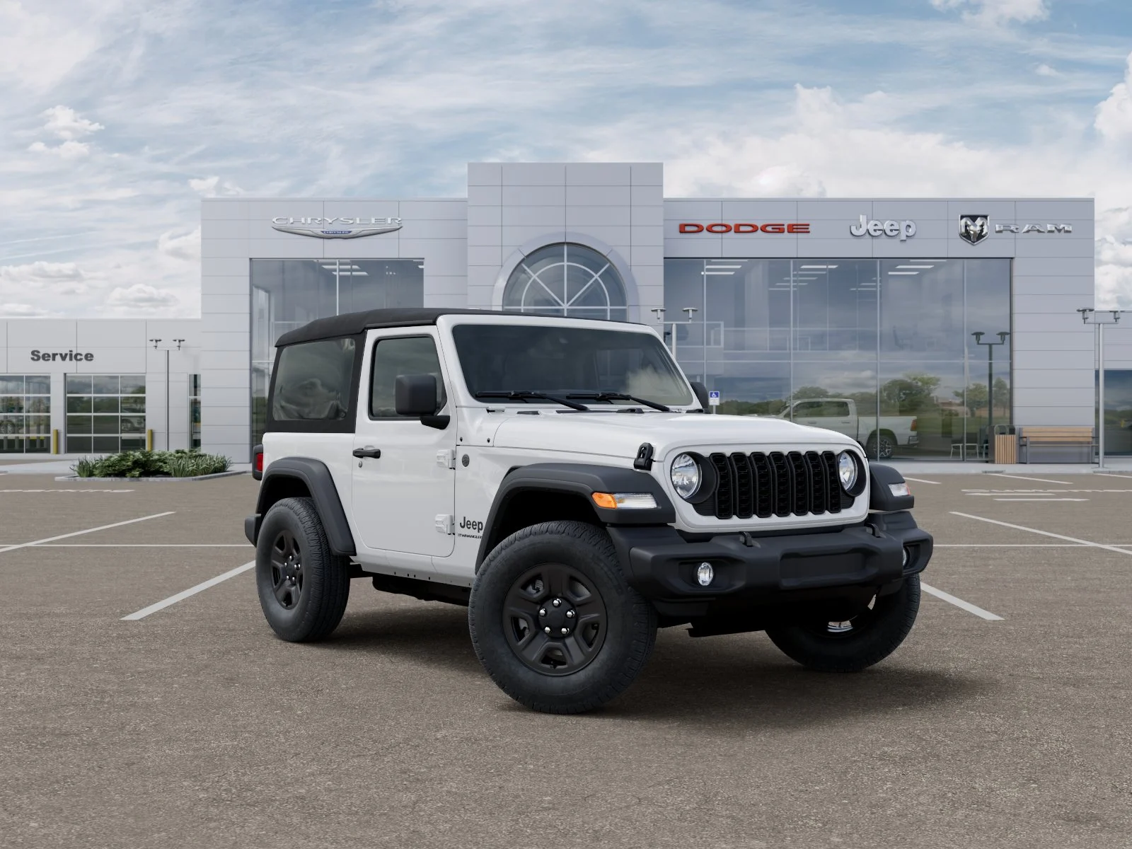 New 2026 Bright White Clear-Coat Exterior Paint Jeep Sport image 32