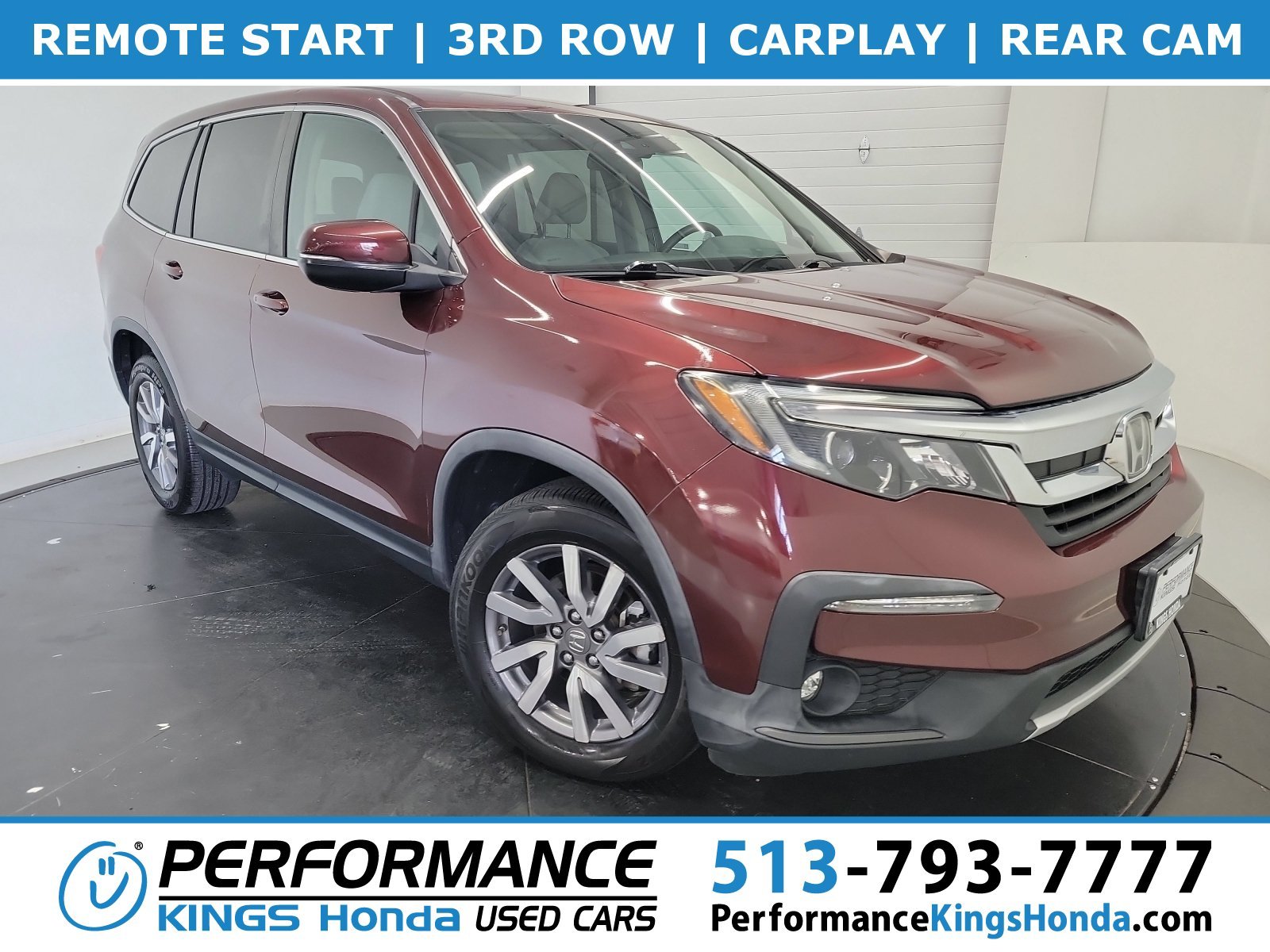 Used 2019 Deep Scarlet Pearl Honda EX image 1