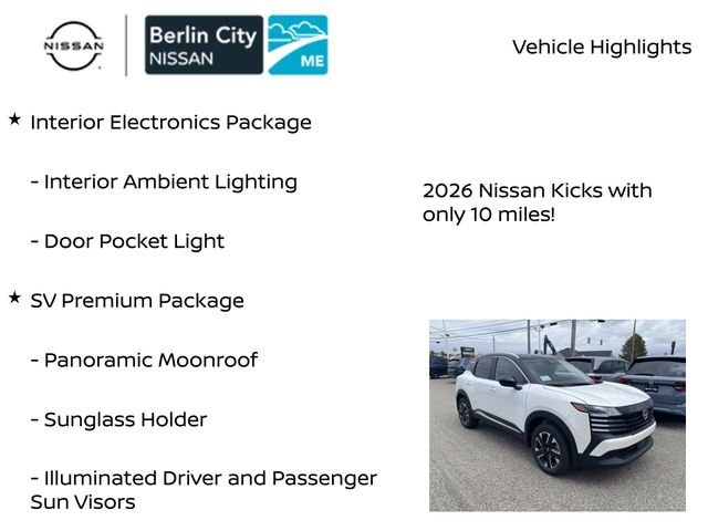 New 2026 Aspen White TriCoat / Super Black Two-tone Nissan SV image 7