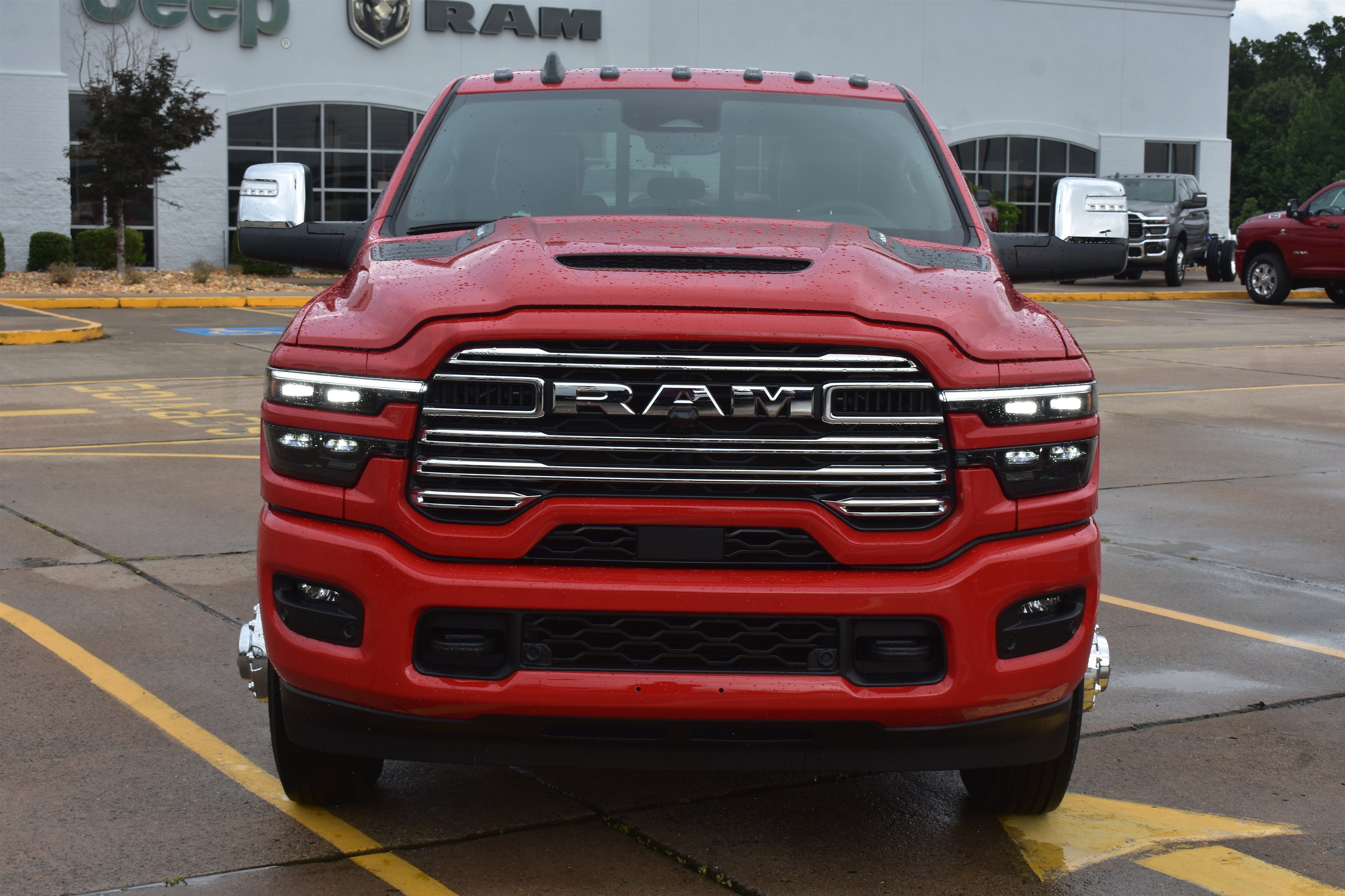 New 2026 Flame Red Clear-Coat Exterior Paint RAM Laramie image 2