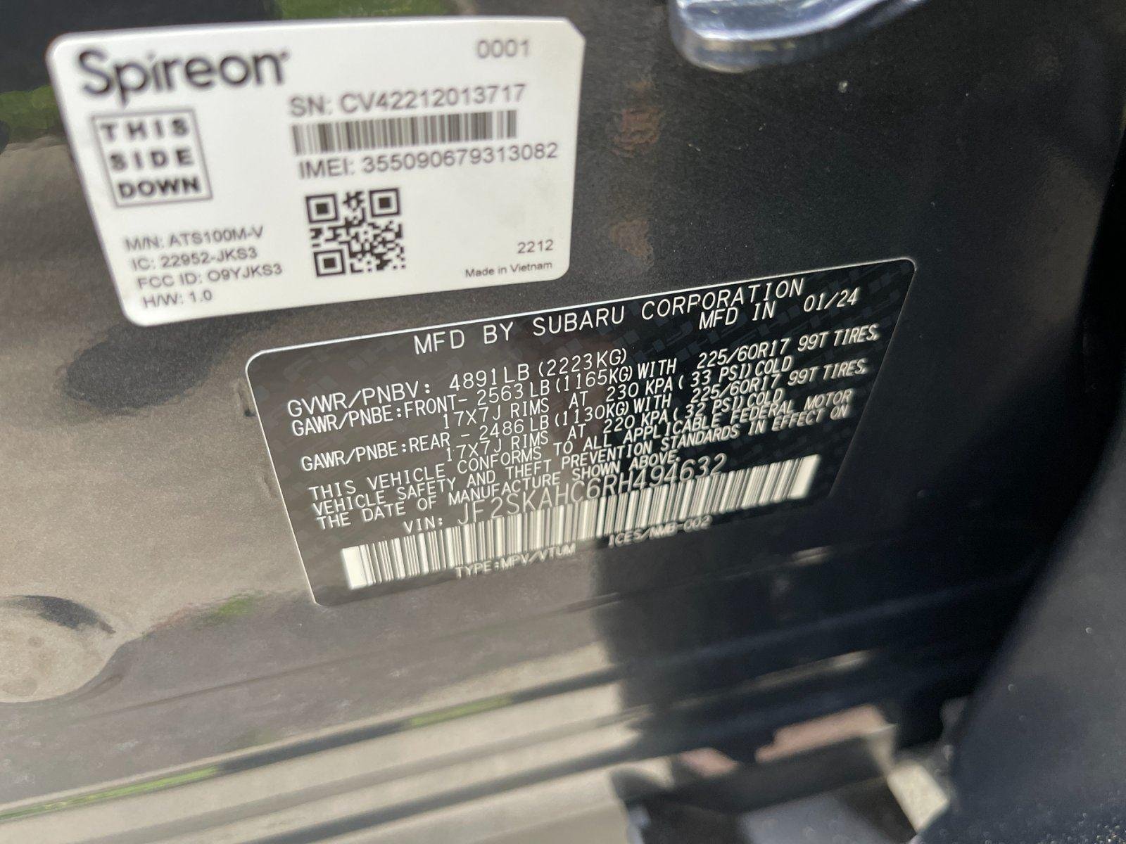 Used 2024 Magnetite Gray Metallic Subaru Wilderness image 12