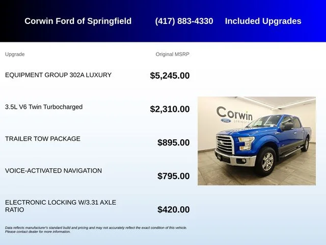 Used 2016 Blue Flame Metallic Ford XLT image 5