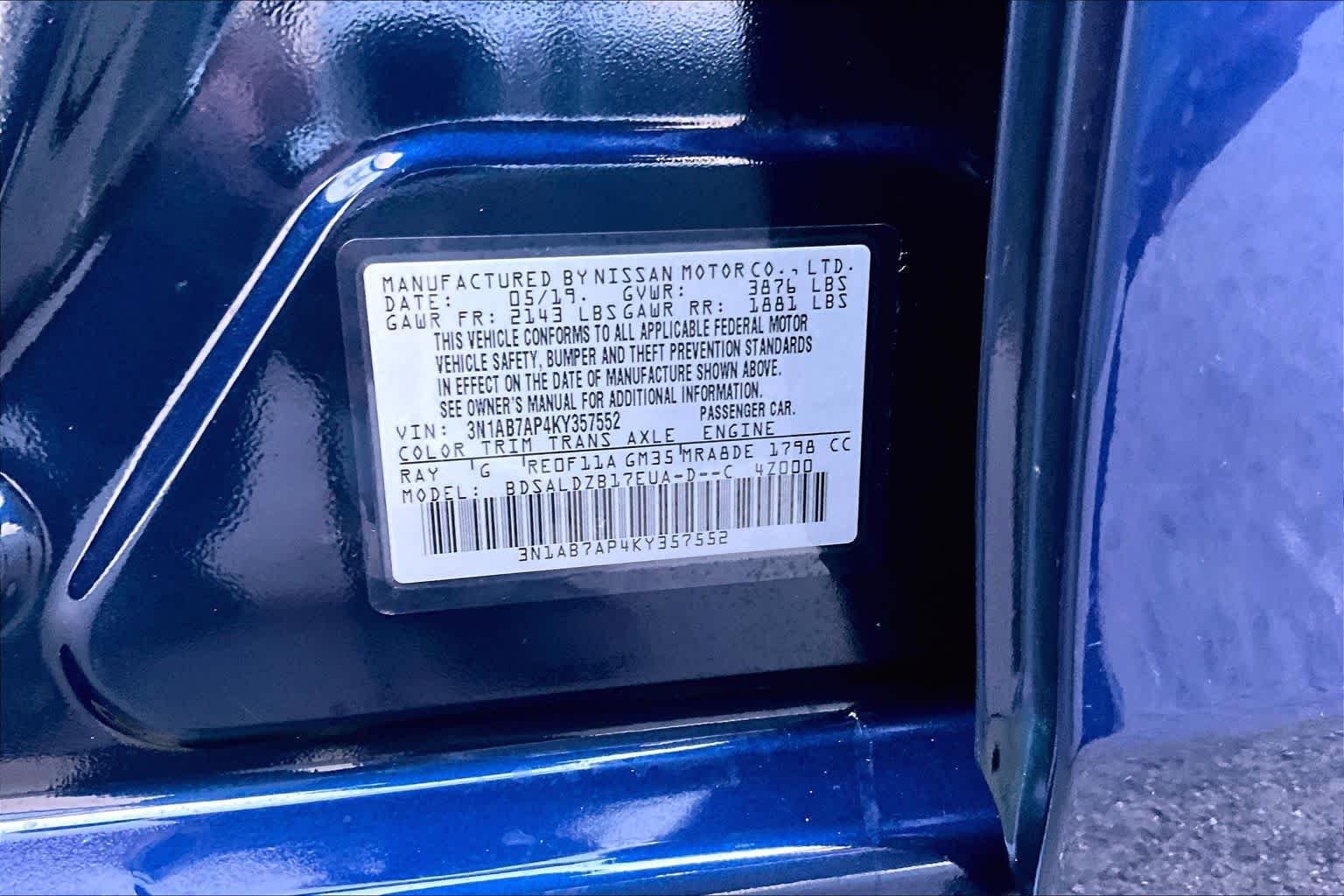 Used 2019 Deep Blue Pearl Nissan SV image 34