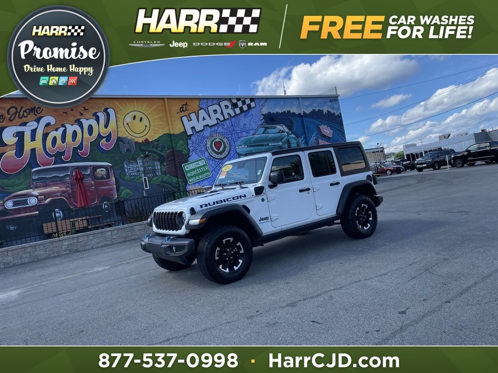 Used 2024 White Jeep Rubicon 4xe image 1