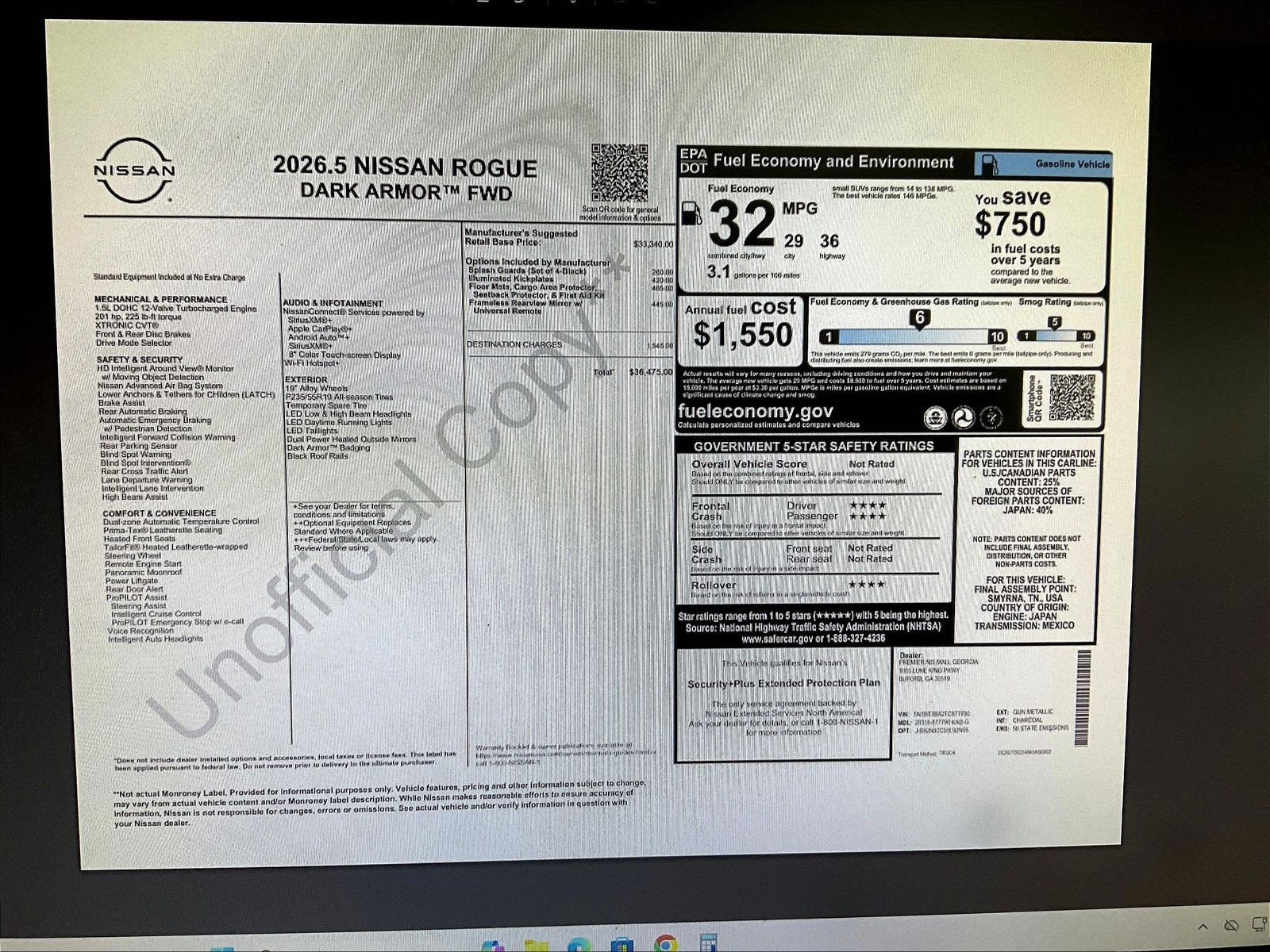 New 2026 Gray Nissan Dark Armor image 13