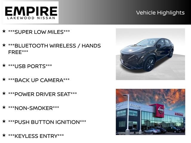 Certified 2023 Nissan Ariya Engage with VIN JN1CF0BB4PM704850 for sale in Lakewood, CO