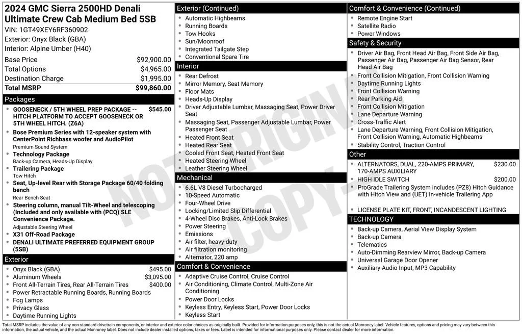 Used 2024 Onyx Black GMC Denali Ultimate image 39