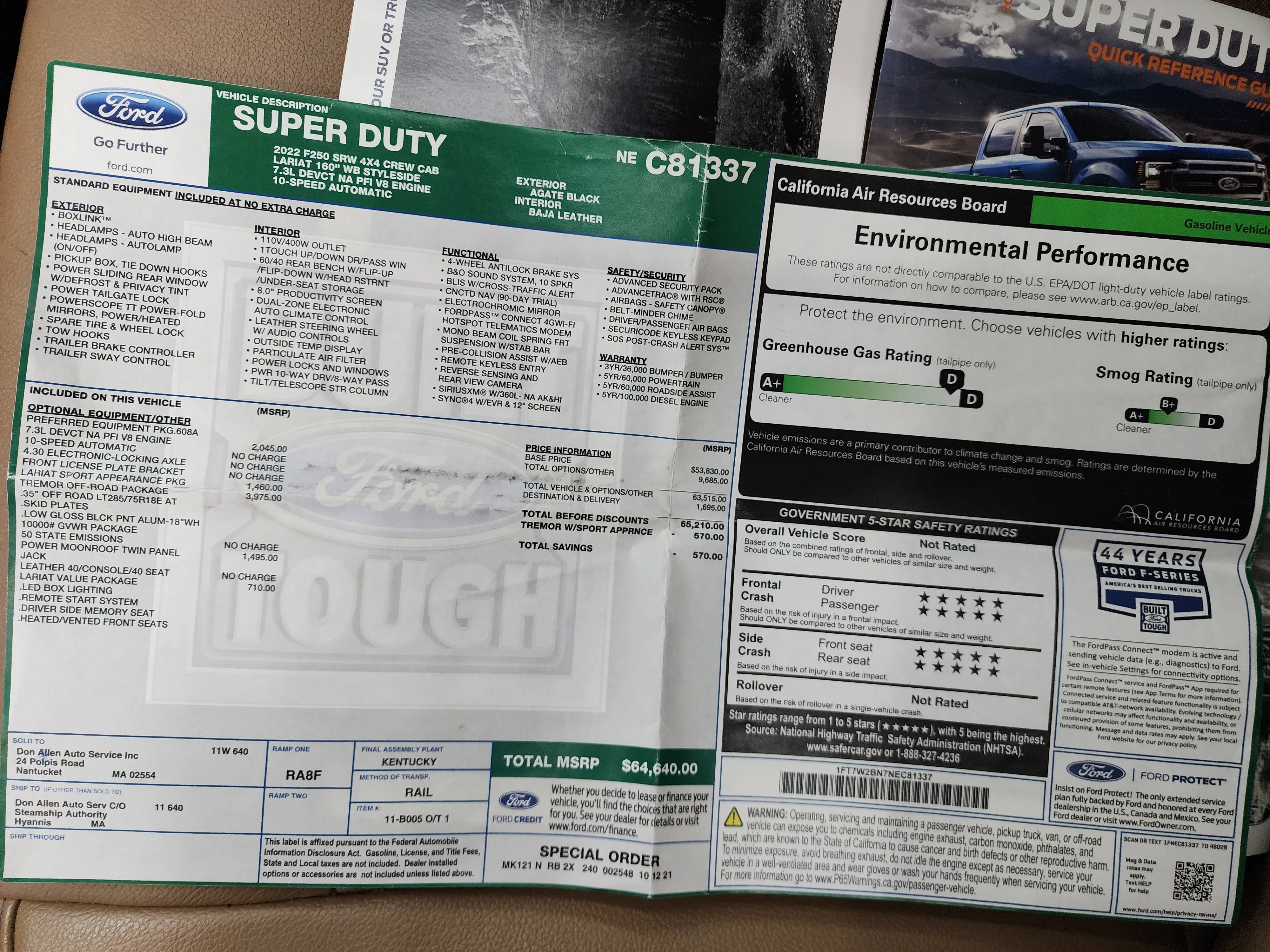 Used 2022 Agate Black Metallic Ford Lariat image 48