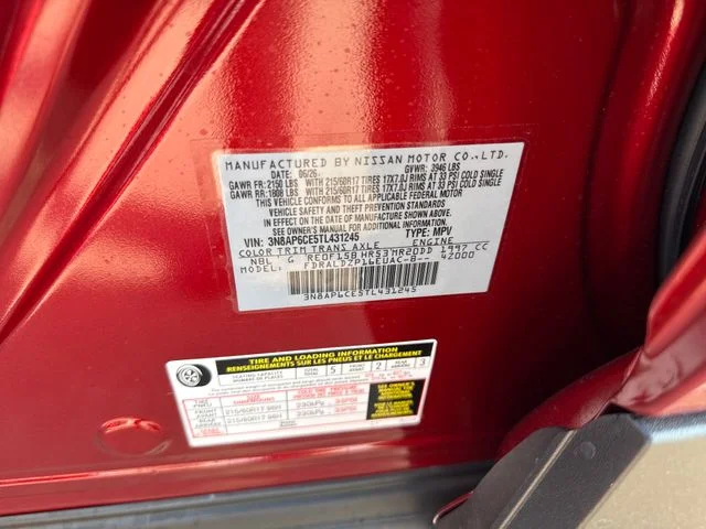 New 2026 Scarlet Ember Tintcoat Nissan SV image 27