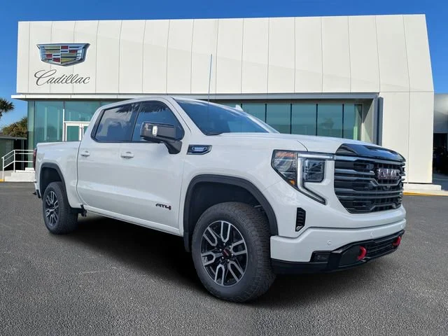 Summit White 2026 GMC Sierra 1500 AT4 Crew Cab 4WD Pickup Truck Four-Wheel Drive Automatic