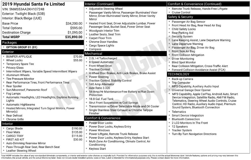 Certified Used 2019 Black Hyundai Limited image 3