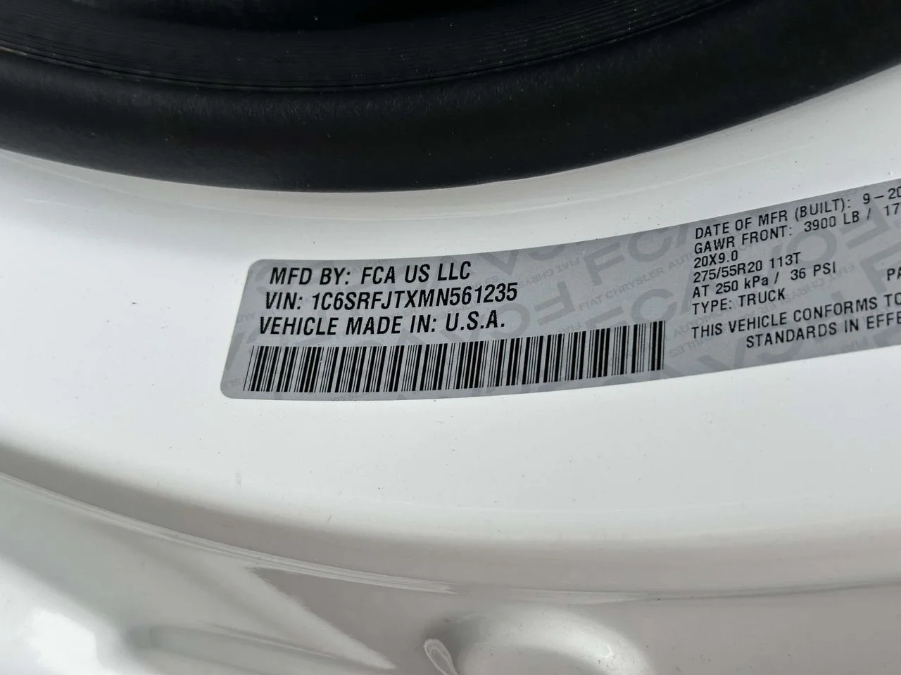 Used 2021 Bright White Clearcoat RAM Laramie Crew Cab 4x4 57