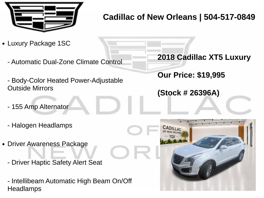 Used 2018 White Cadillac Luxury image 7