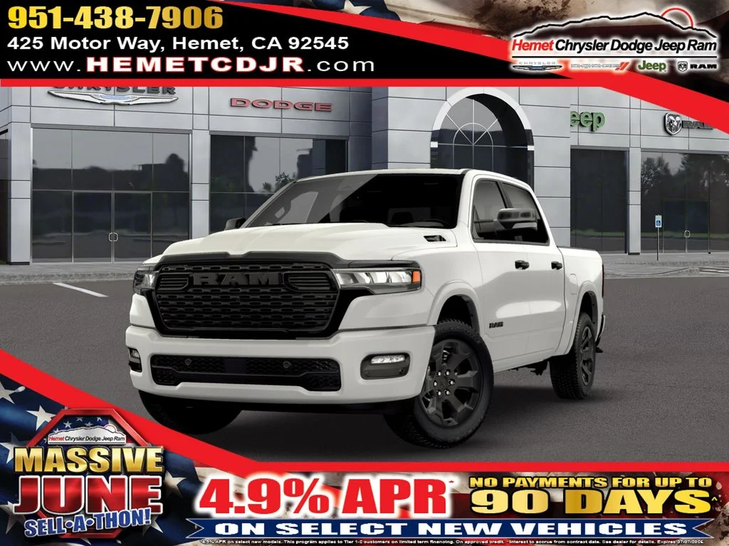 New 2026 Bright White Clear-Coat Exterior Paint RAM Big Horn/Lone Star image 1