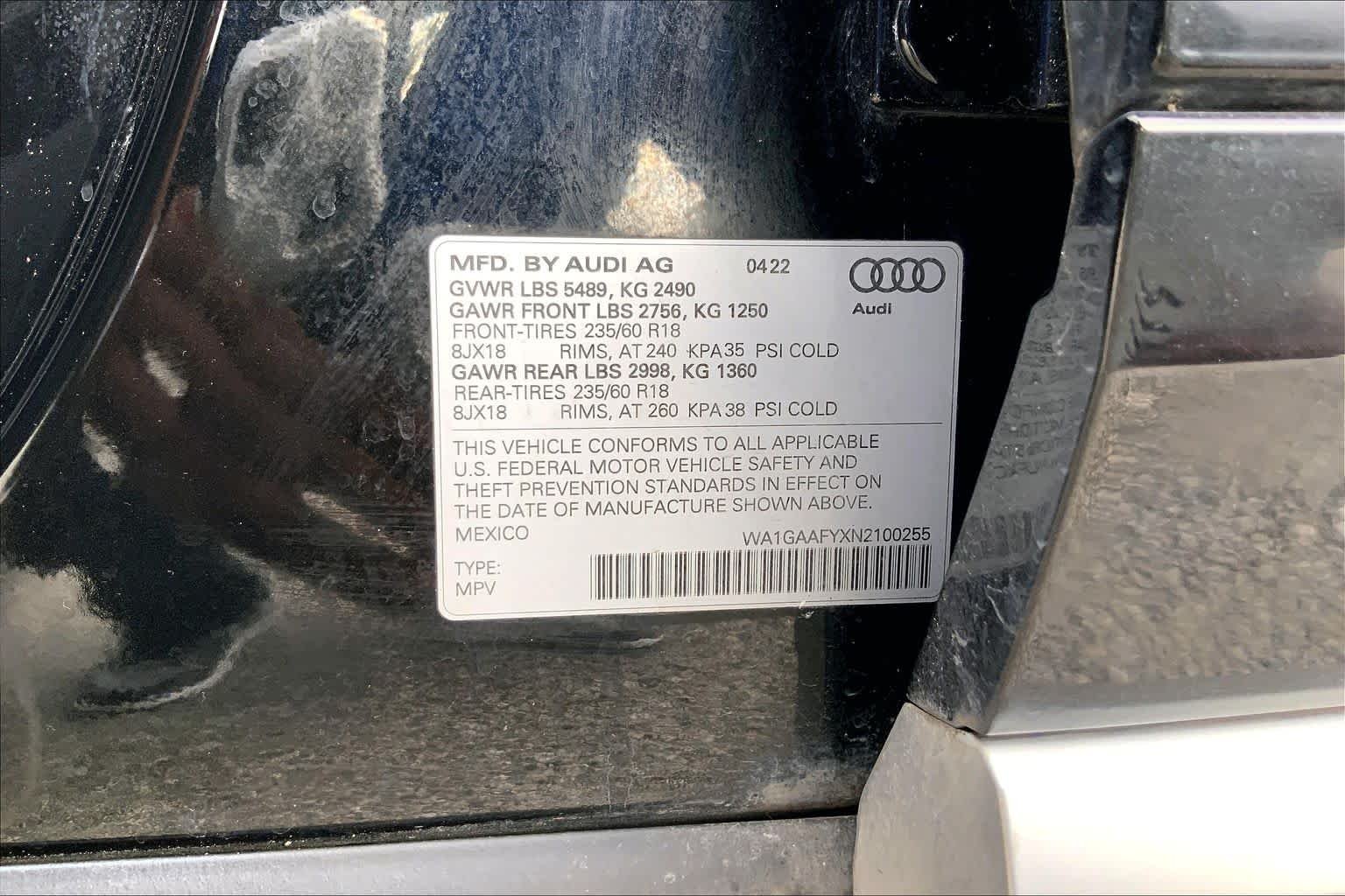 Used 2022 Mythos Black Metallic Audi S line Premium image 36