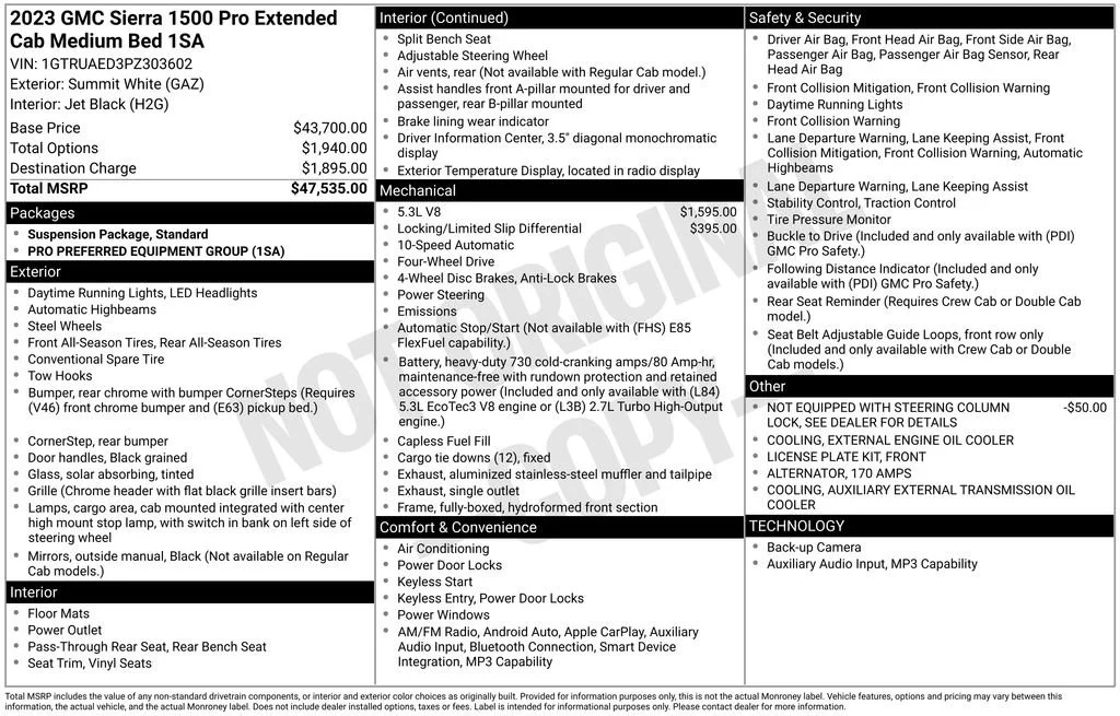 2023 GMC Sierra 4WD Double Cab Standard Box Pro's photo