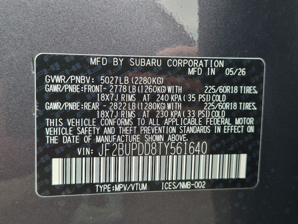 New 2026 Magnetite Gray Metallic Subaru Limited image 27