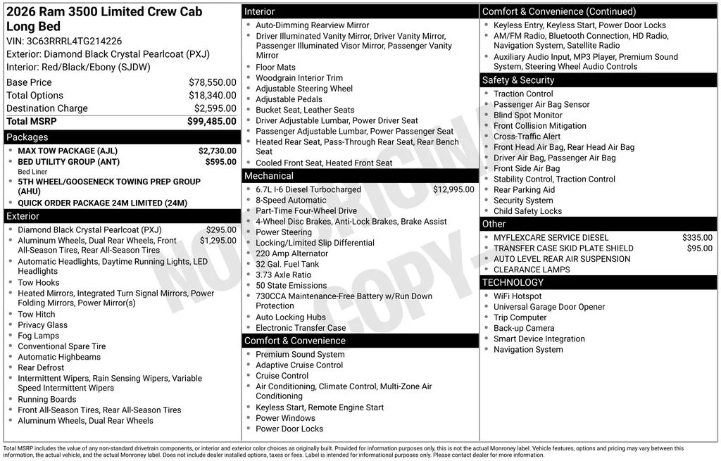 New 2026 Diamond Black Crystal Pearl-Coat Exterior Paint RAM Limited image 7