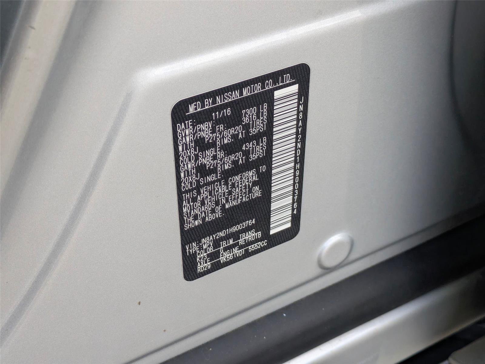 Used 2017 Brilliant Silver Nissan Platinum image 40