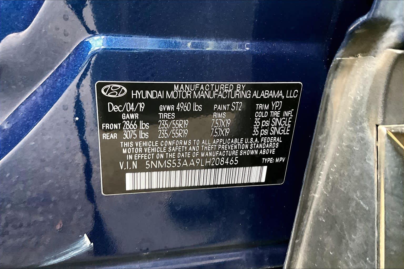 Used 2020 Stormy Sea Hyundai Limited image 31
