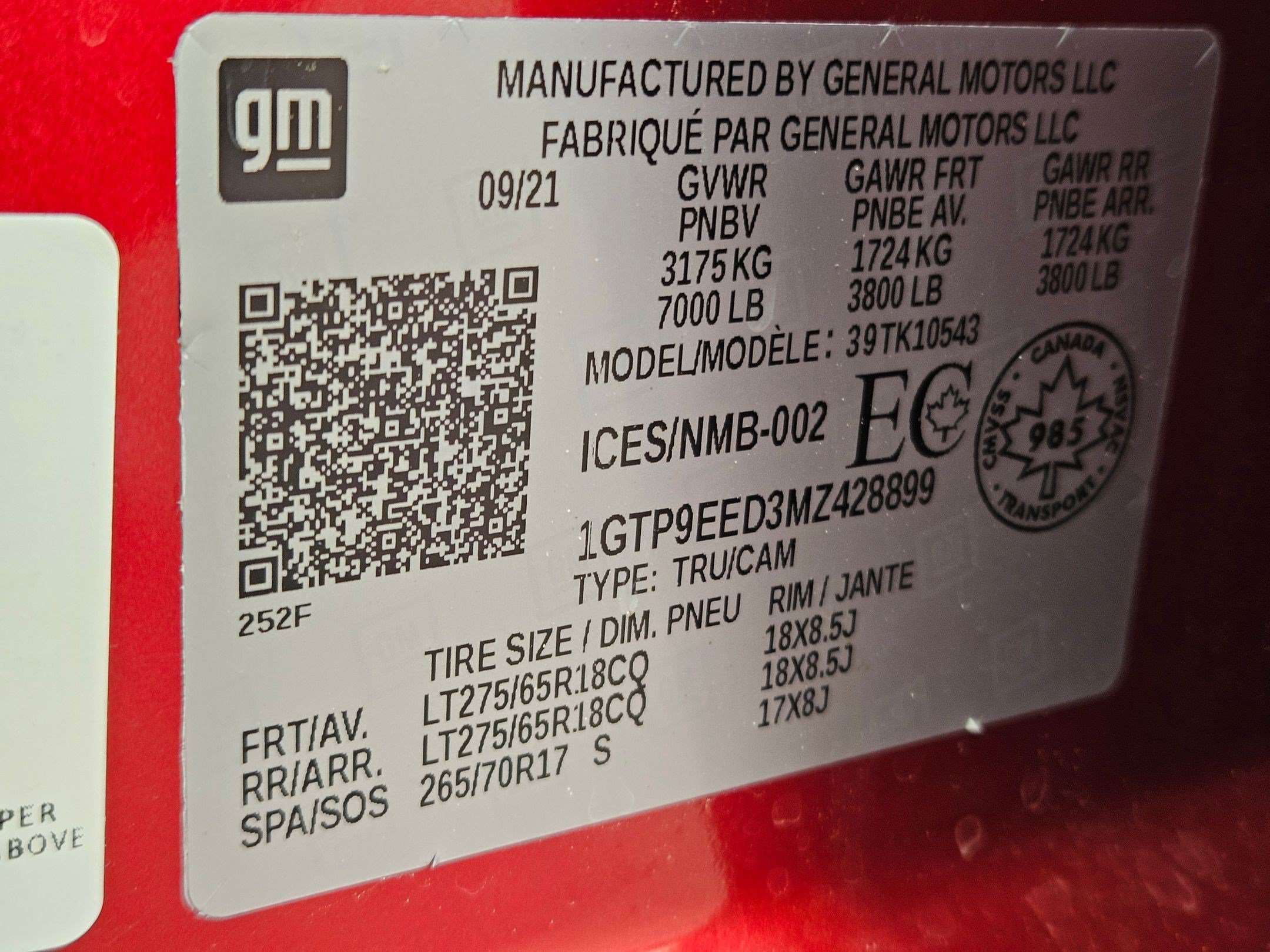 Certified Used 2021 Red GMC AT4 image 34