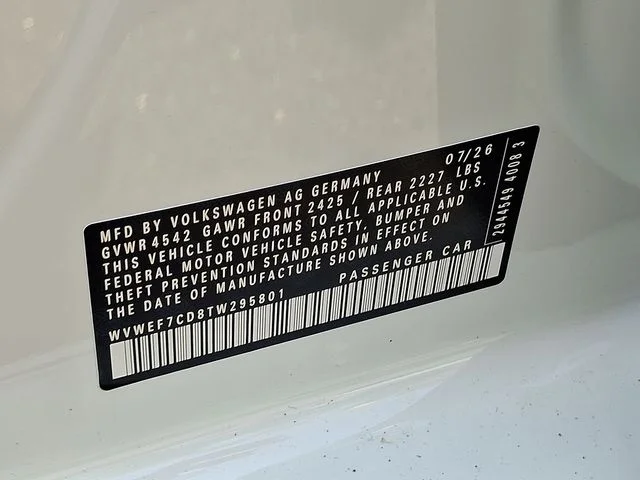 New 2026 White/off-white Volkswagen Base image 14