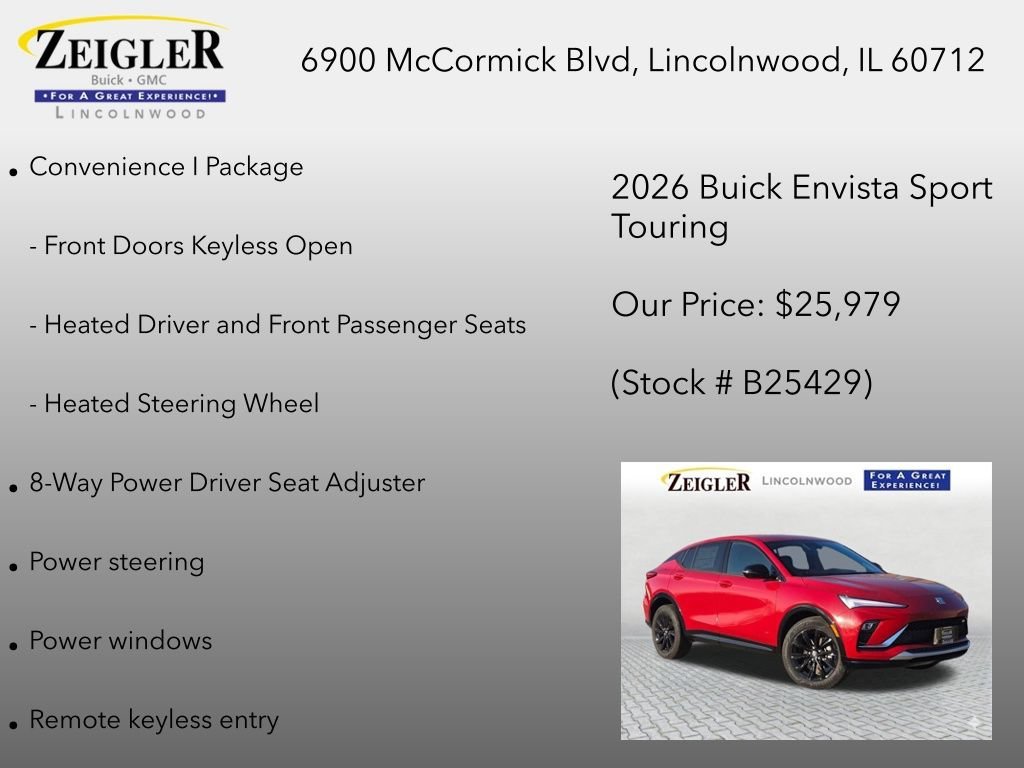 New 2026 Brilliant Red Buick Sport Touring image 12