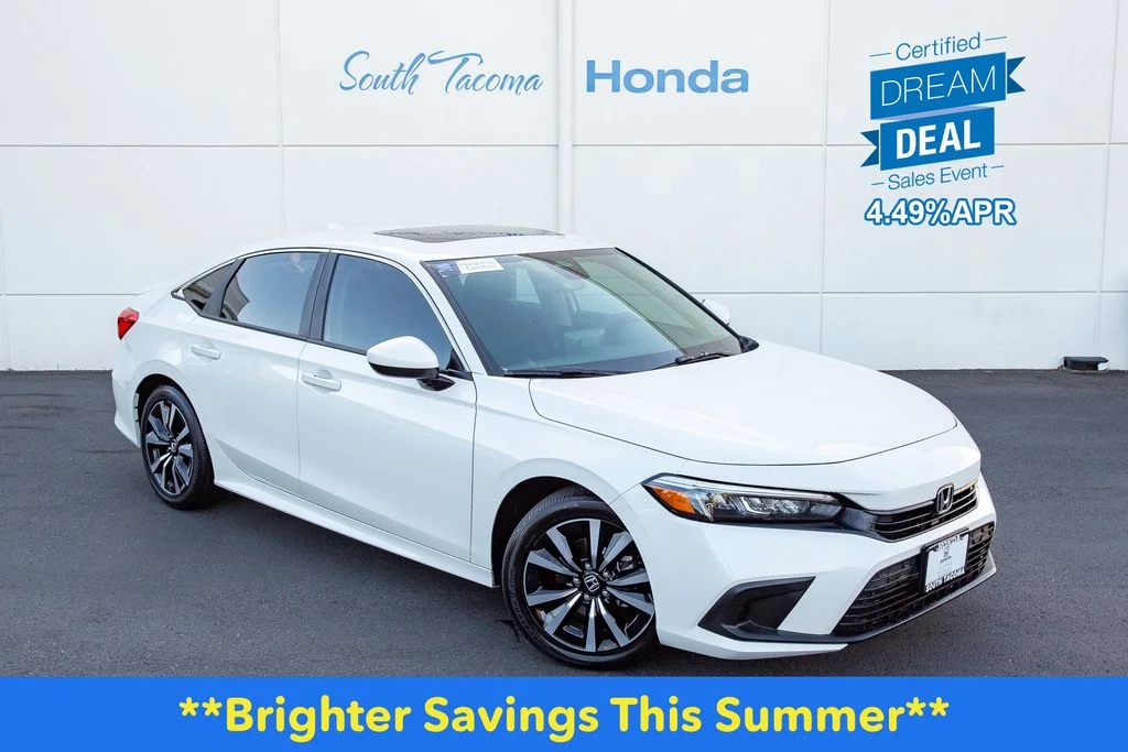 Certified Used 2023 Platinum White Pearl Honda 1.5T EX BD image 1