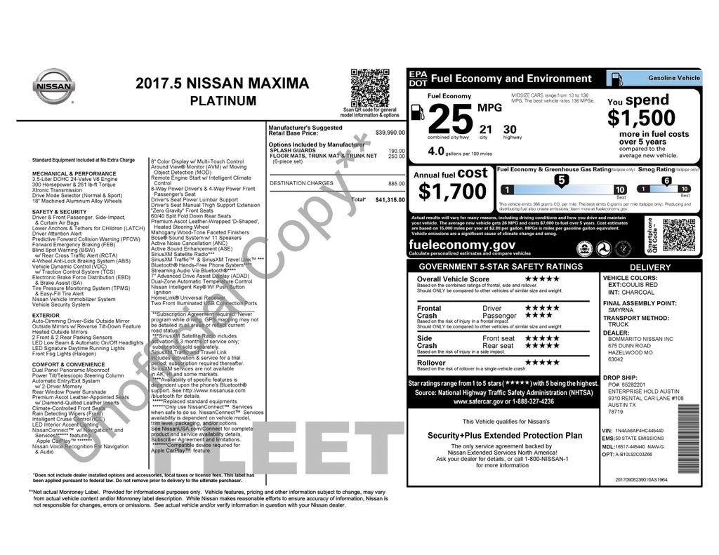 Used 2017 Red Nissan Platinum image 6