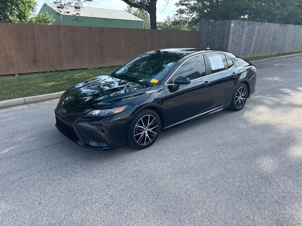 Used 2023 Midnight Black Metallic Toyota SE image 1