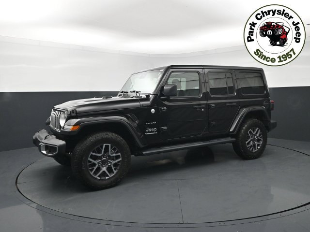 Used 2024 Jeep Wrangler 4-Door Sahara with VIN 1C4PJXEGXRW336422 for sale in Burnsville, Minnesota