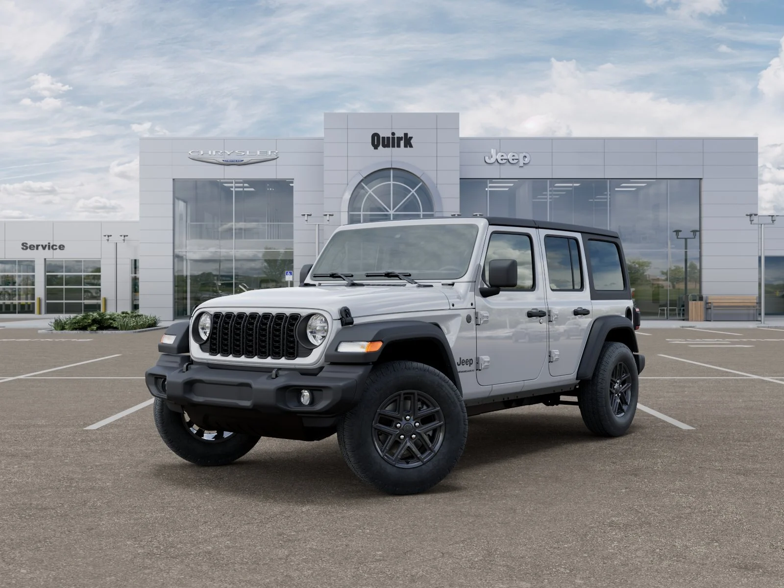 New 2026 Bright White Clear-Coat Exterior Paint Jeep Sport S image 27