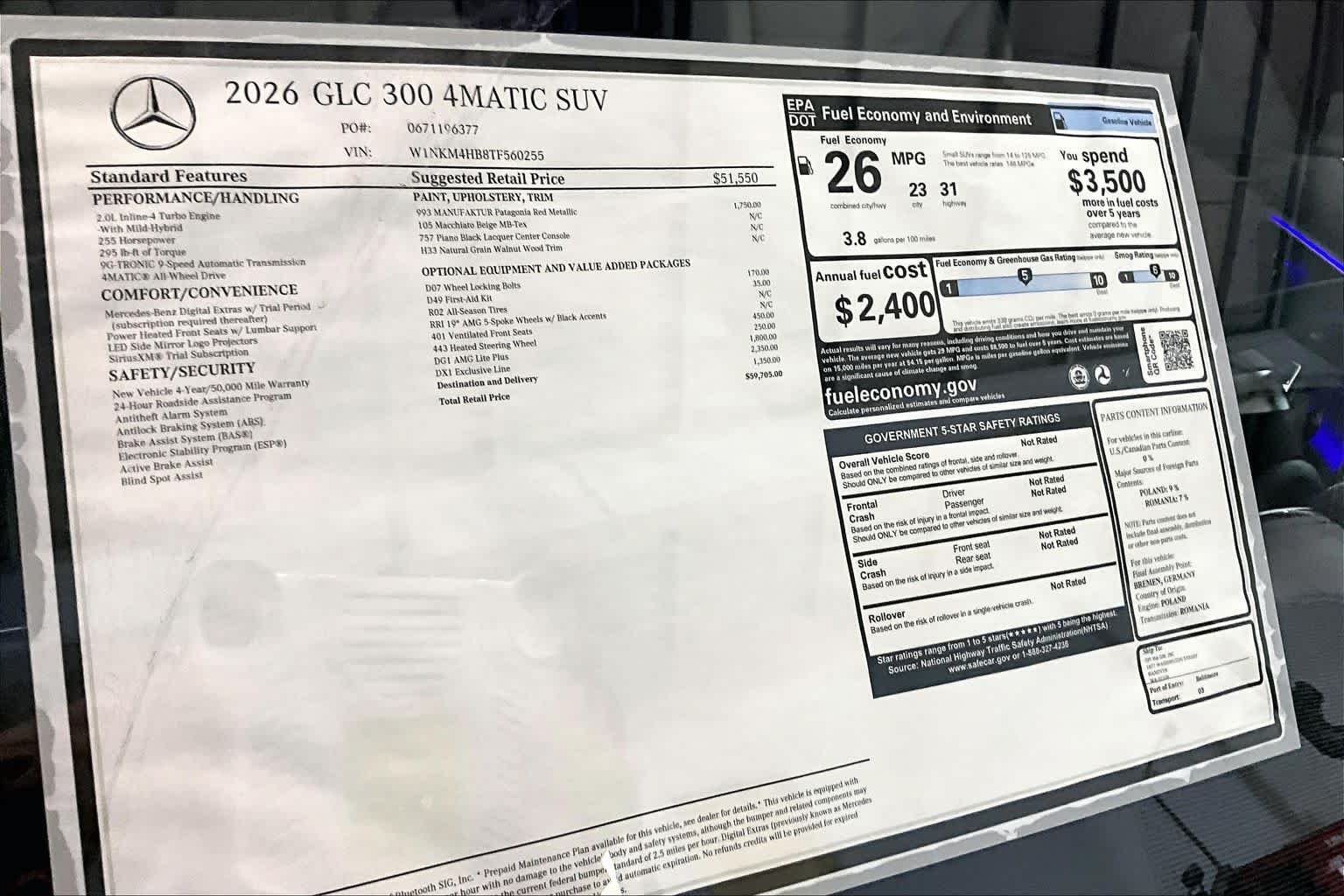 Used 2026 MANUFAKTUR Patagonia Red Metallic Mercedes-Benz GLC 300 image 19