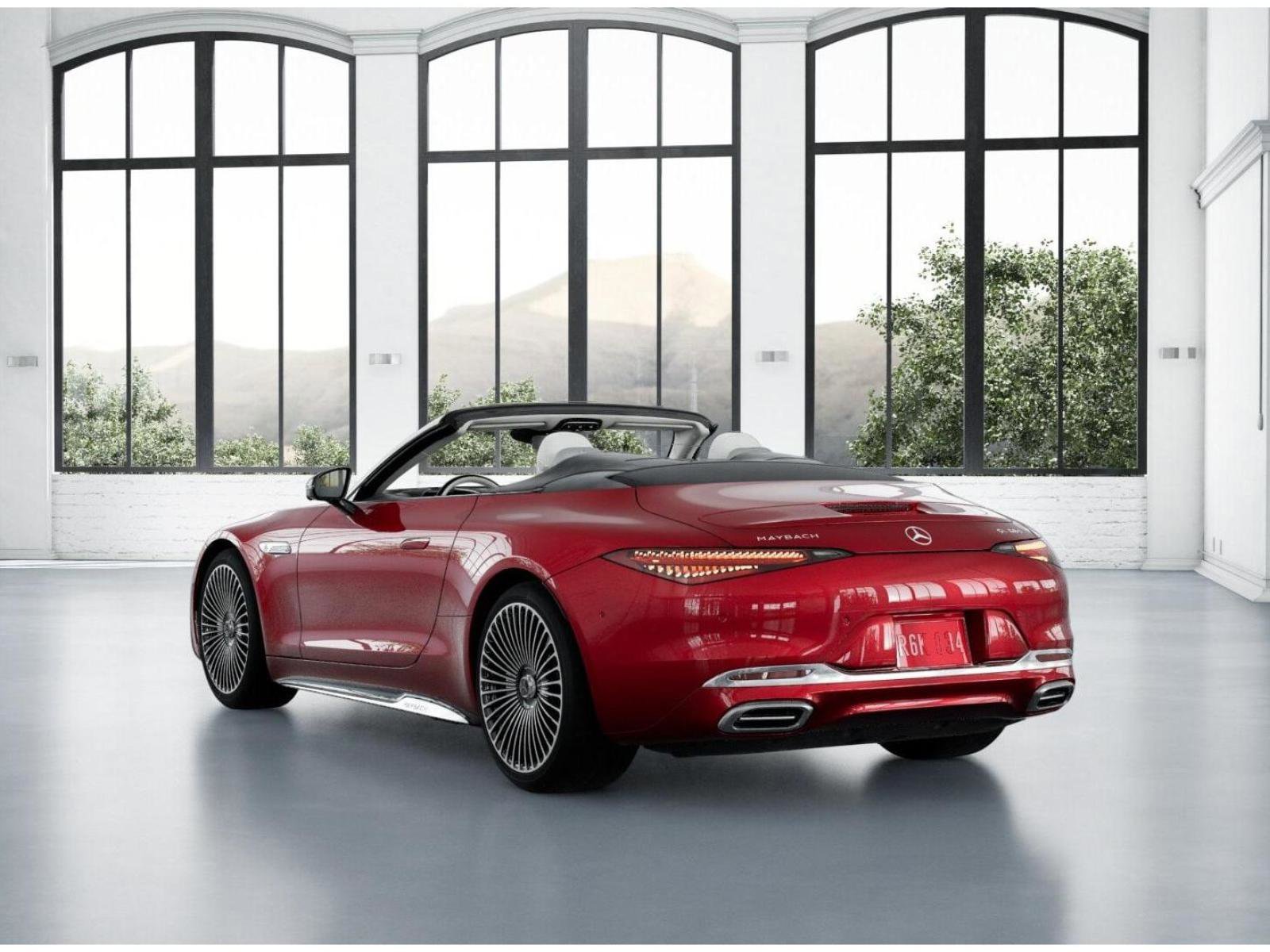 New 2026 MANUFAKTUR garnet red metallic (Red Ambiance) Mercedes-Benz Maybach SL 680 Monogram Series image 70