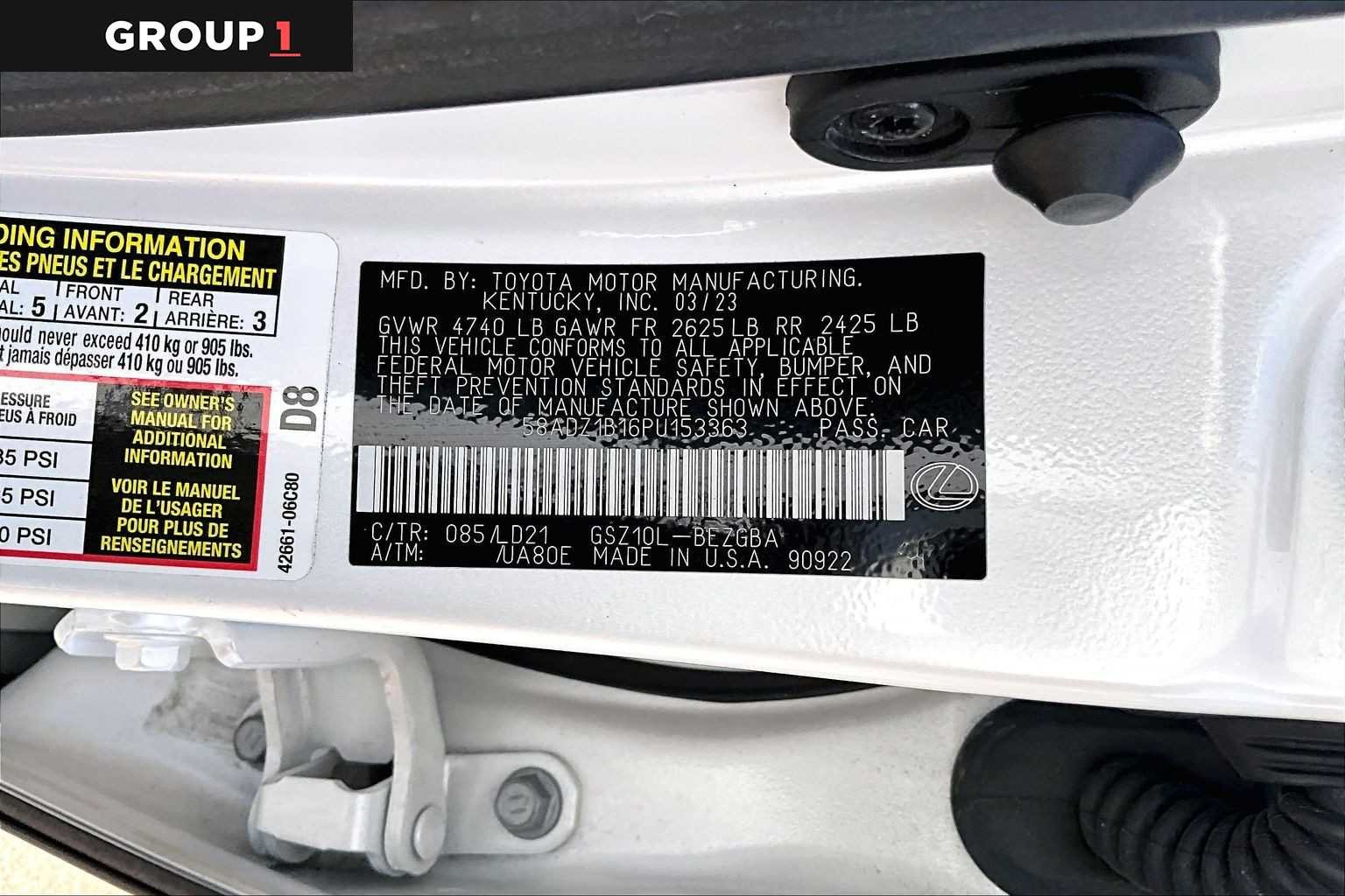 Used 2023 Eminent White Pearl Lexus  image 34