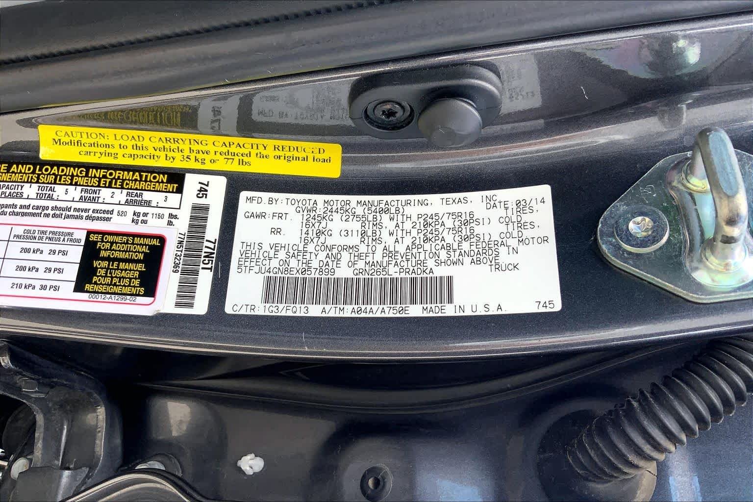 Used 2014 Magnetic Gray Metallic Toyota PreRunner image 36